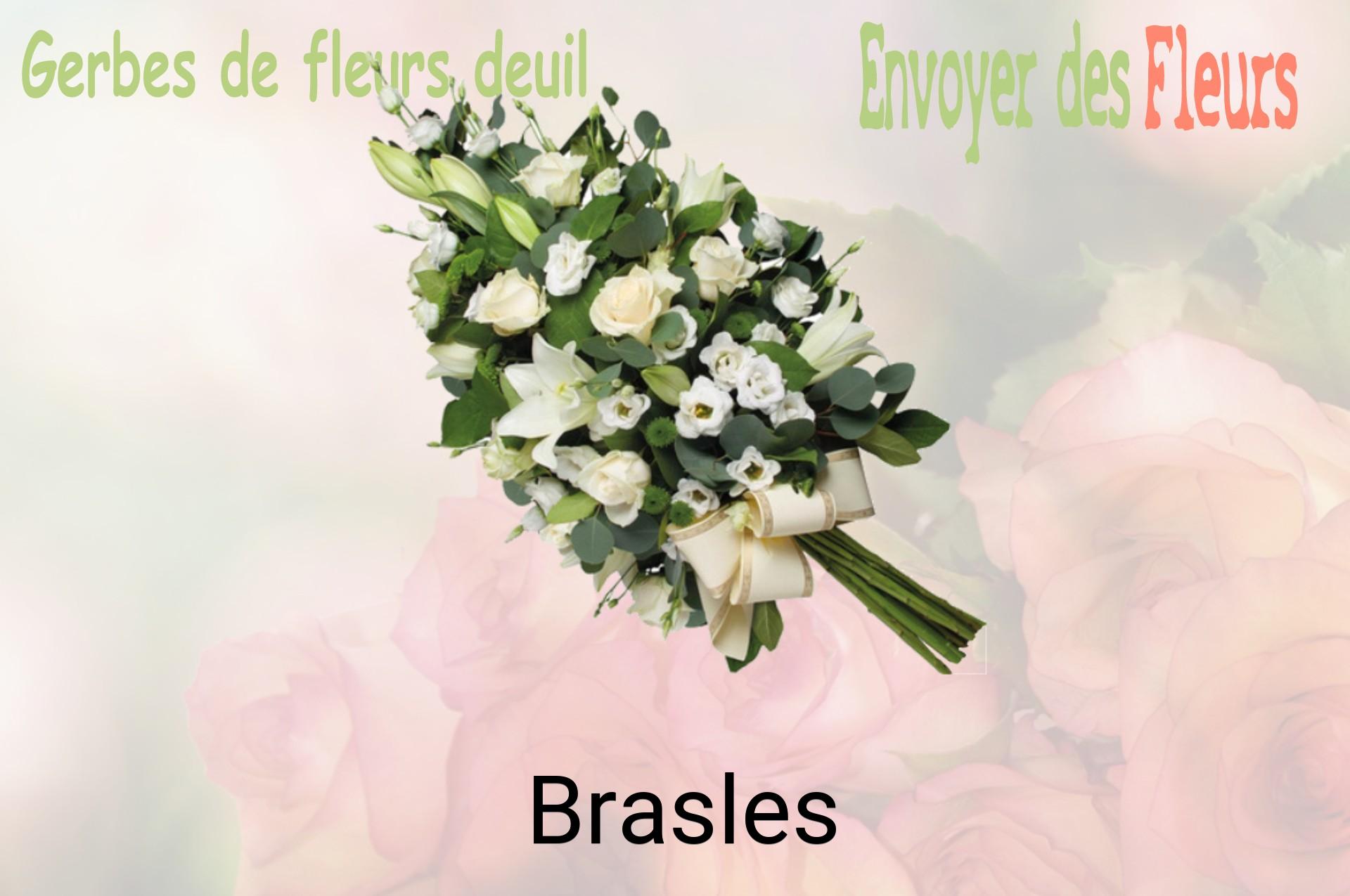 Gerbe de fleurs de deuil livrée à Brasles
